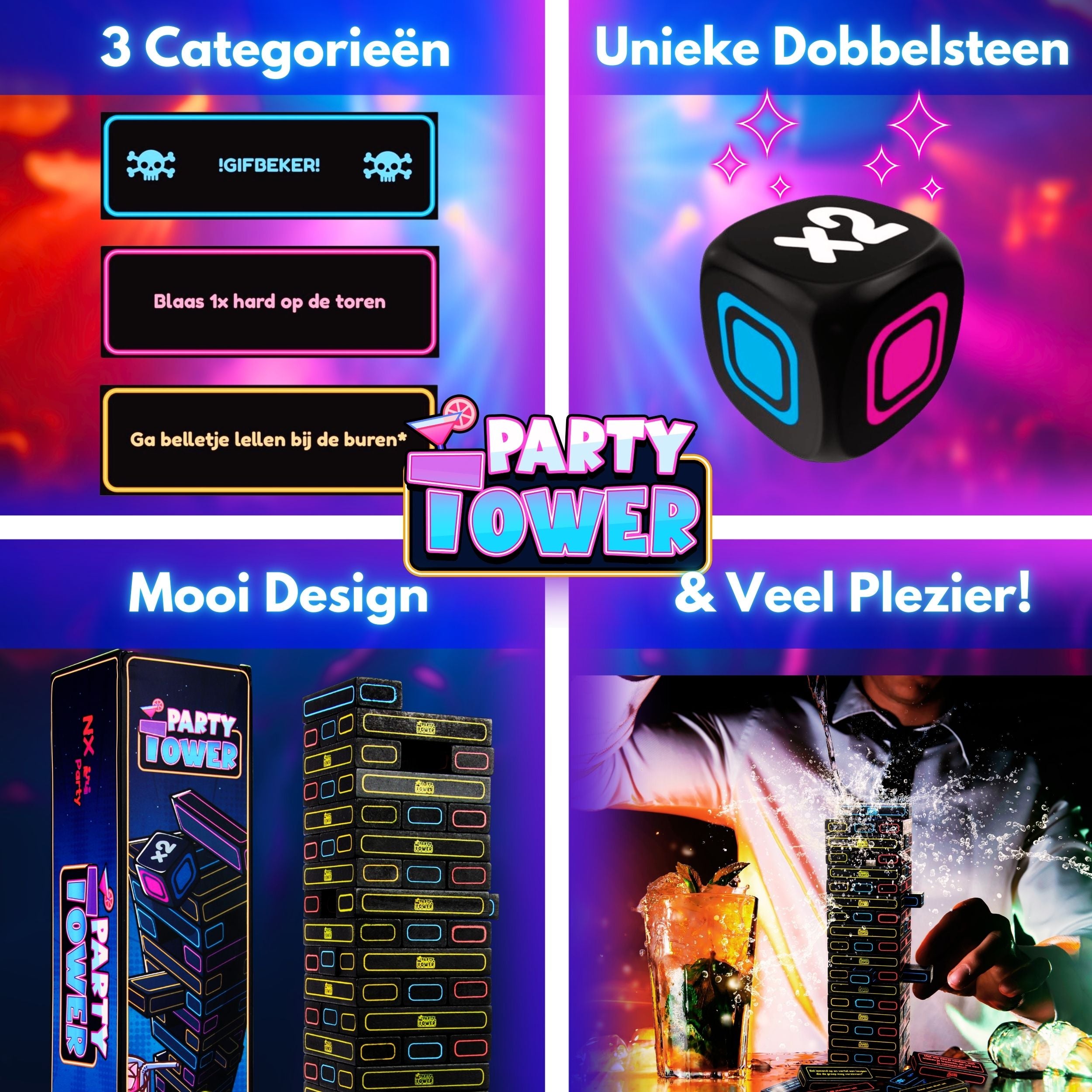 NX Party® Bundel  ~ Alcoholly® Naughty + Party Tower + No Excuse!