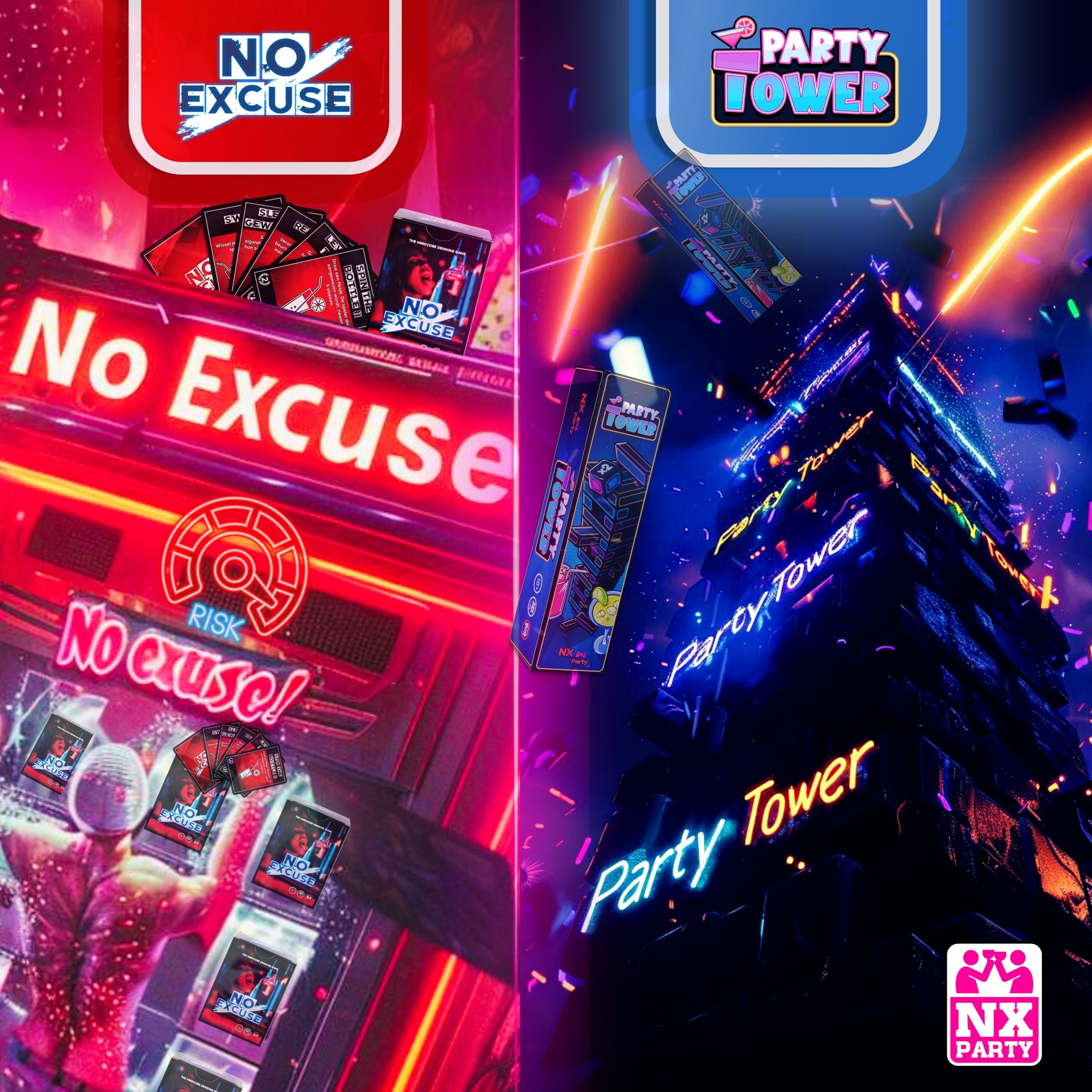 NX Party® Duo ~ No Excuse + Party tower