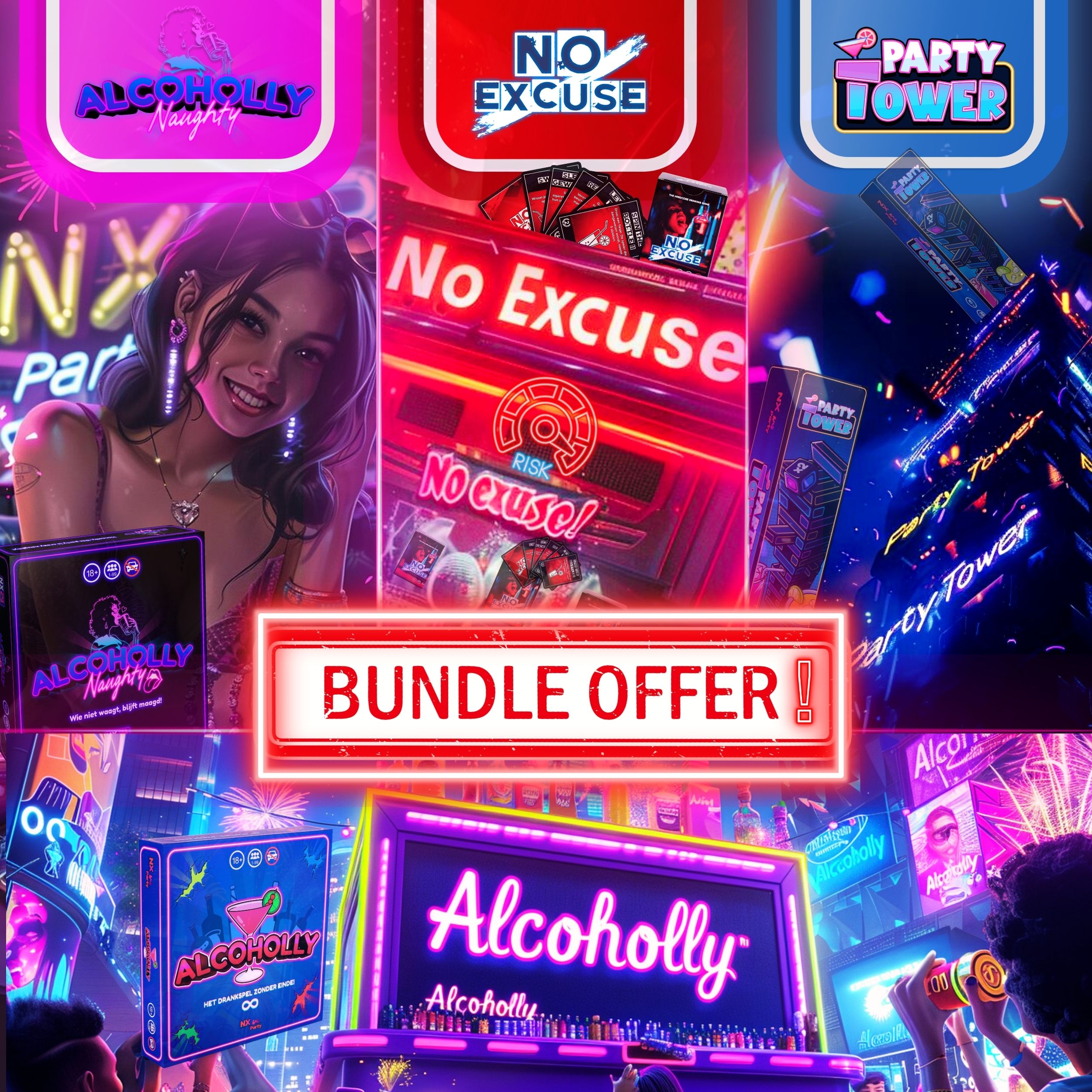 NX Party® Bundel XL + FREE DRINKING GAME!