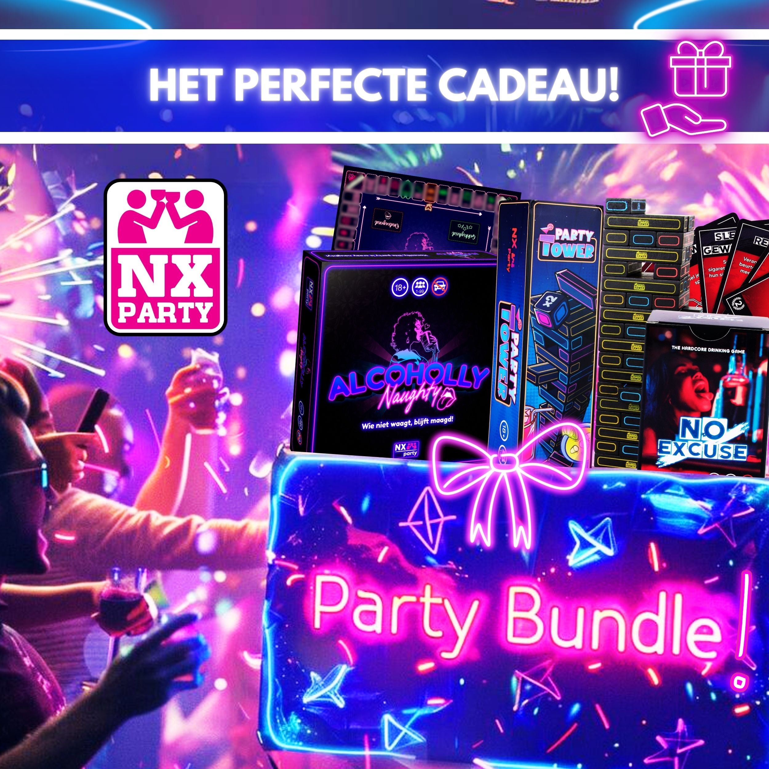 NX Party® Bundel  ~ Alcoholly® Naughty + Party Tower + No Excuse!