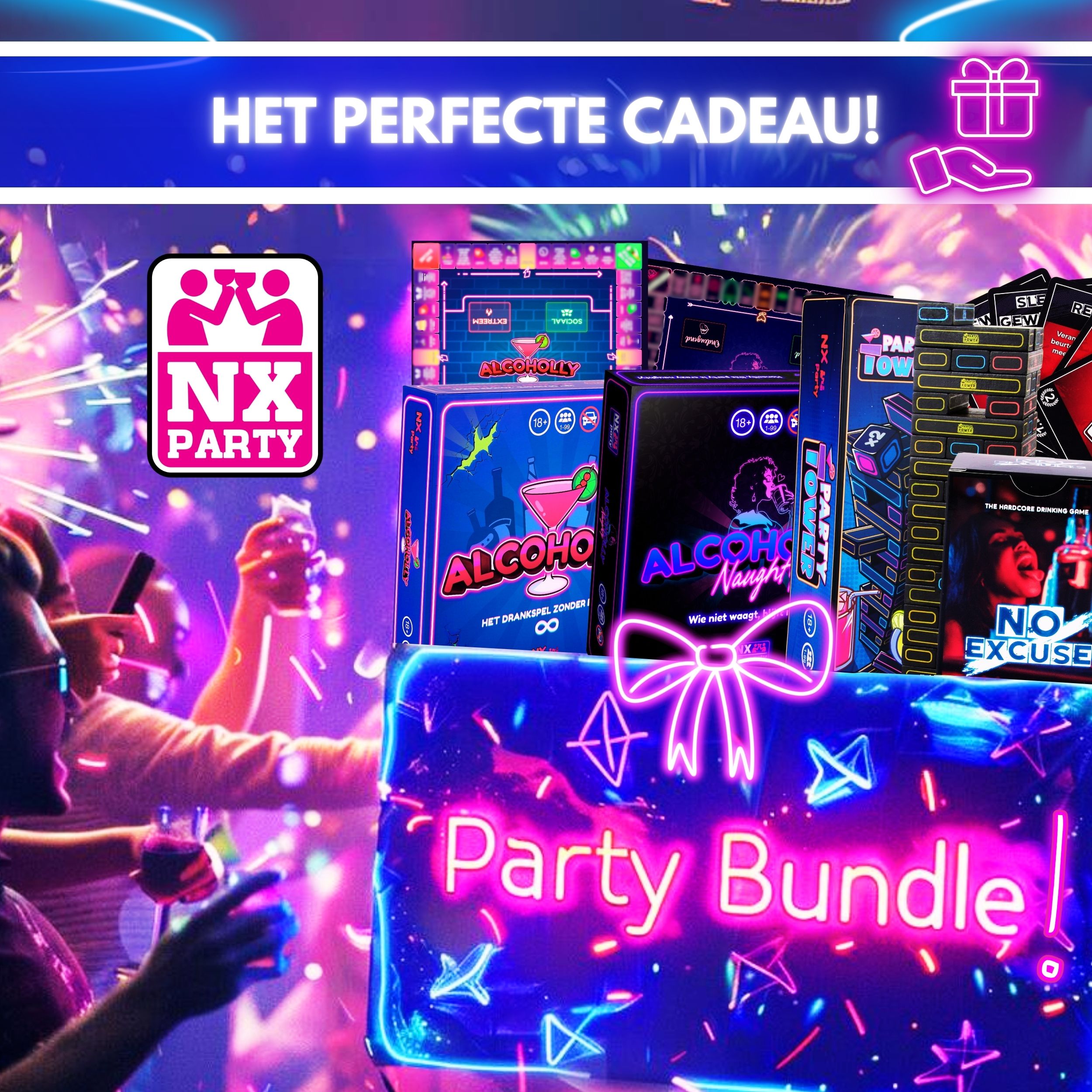 NX Party® Bundel XL + FREE DRINKING GAME!