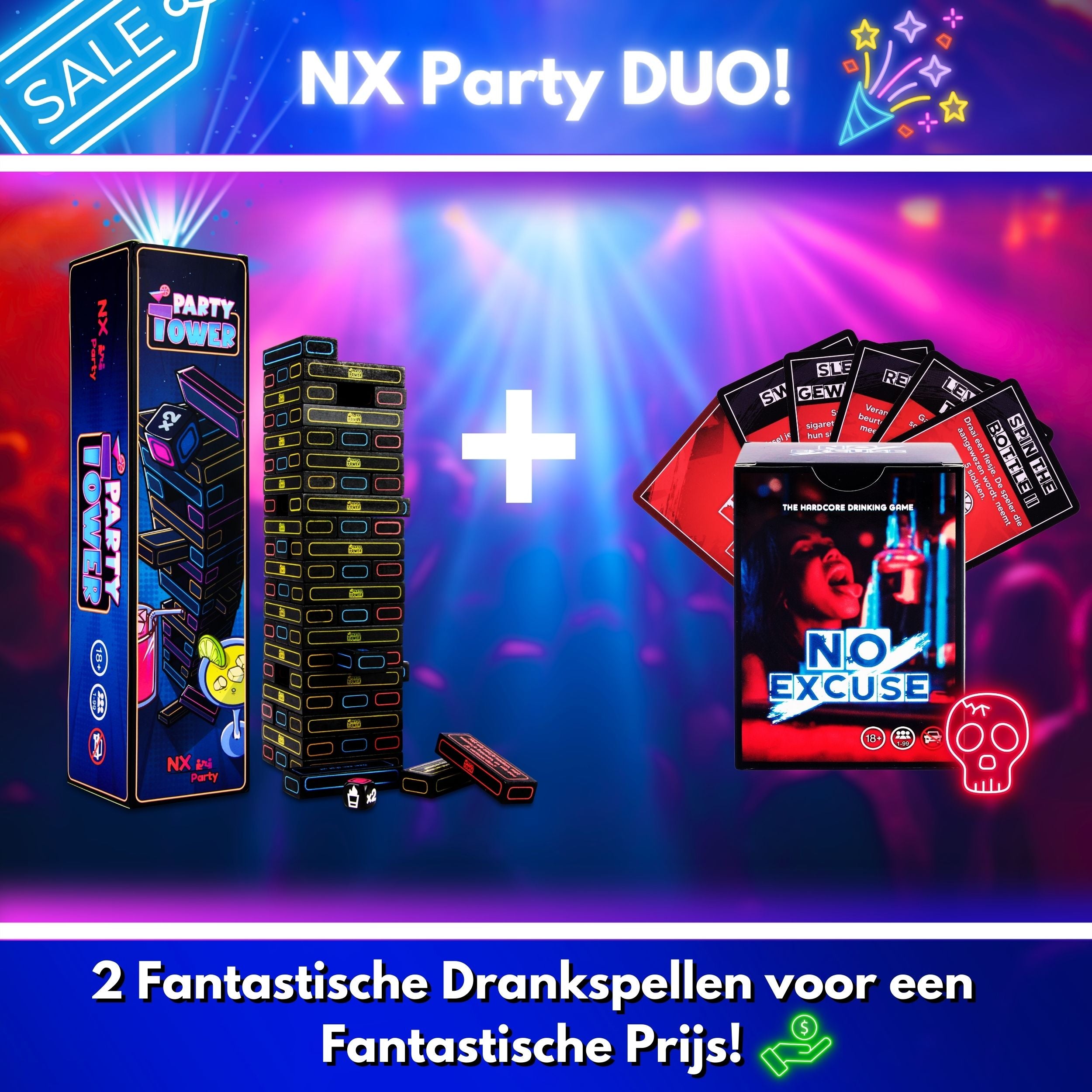 NX Party® Duo ~ No Excuse + Party tower