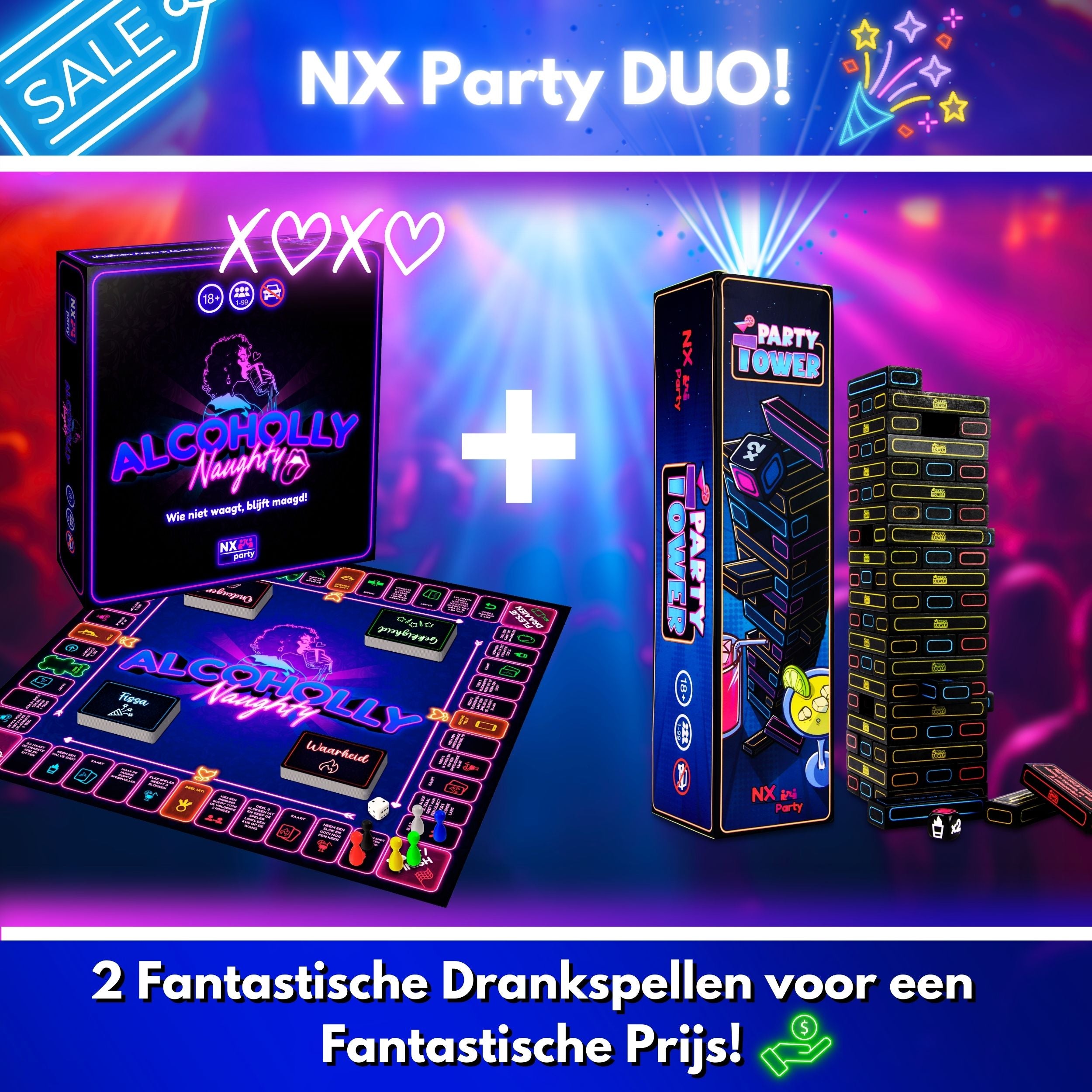 NX Party® Duo ~ Alcoholly® Naughty + Party Tower